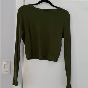 Topshop green crop top